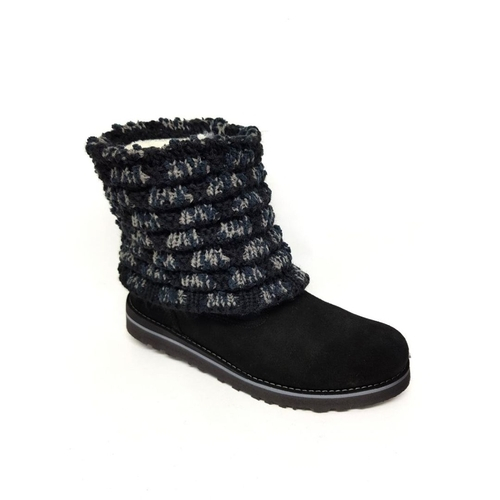 bota de couro forrada feminina