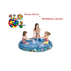 Piscina Inflável Infantil 252 Lts + 100 Bolinhas Coloridas Menor preço em Piscina Inflável Infantil 252 Lts + 100 Bolinhas Coloridas