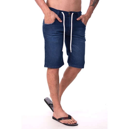 bermuda jeans masculina com lycra