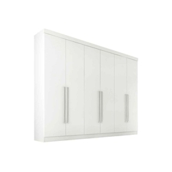 Menor preço em Guarda Roupa Panan Leblon 6 Portas e 7 Gavetas Branco