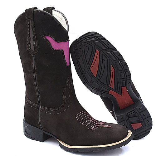 bota cano alto country feminina