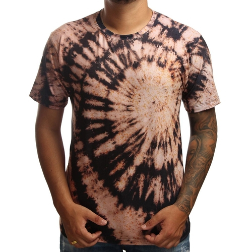 black moletom com capuz tie dye bleach