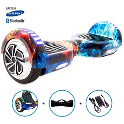 Hoverboard 6,5" Fogo e Gelo Marca HoverboardX USA Bateria Samsung e Speaker Bluetooth Smart Balance Acompanha Bolsa Menor preço em Hoverboard 6,5" Fogo e Gelo Marca HoverboardX USA Bateria Samsung e Speaker Bluetooth Smart Balance Acompanha Bolsa