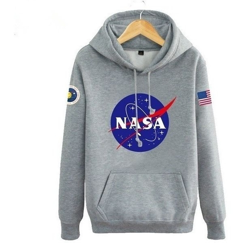 nasa zipper moletom com capuz