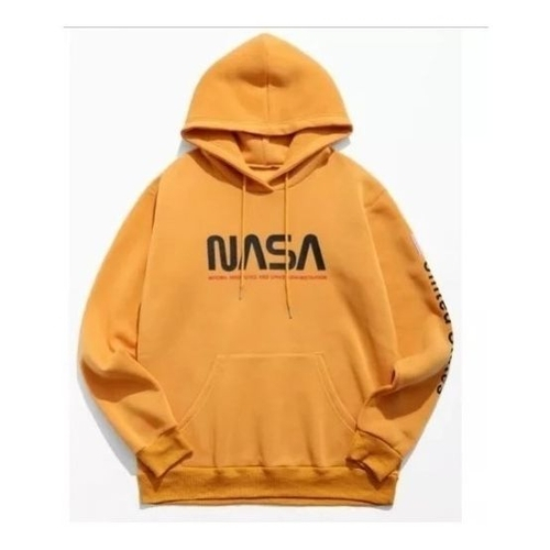 nasa orange moletom com capuz