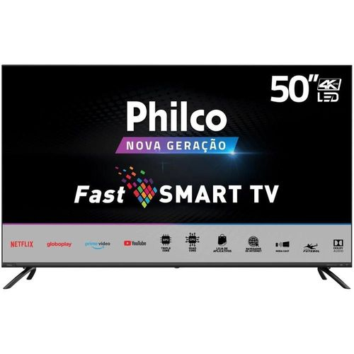 Smart TV LED 55 4K Philco PTV55G52R2C Roku TV com Dolby Audio HDR10 e  Processador Quad-core em Promoção na Americanas