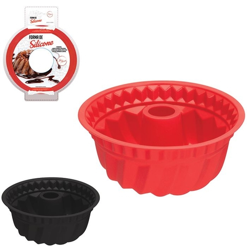 Forma De Silicone Para Bolo Pudim Flans Manjares 24 Cm Diâmetro Capacidade 1 5 Litros Preto Nas Americanas