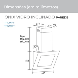 Menor preço em Coifa de Parede Onix Vidro Preto Inclinado 90 Cm Suggar