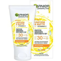 Protetor Hidratante Facial Garnier Uniform & Matte Vitamina C FPS 30 - 40g é boa?