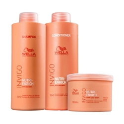 Wella Invigo Nutri-Enrich Trio (3 Produtos) 1L - Kit Professionals Menor preço em Wella Invigo Nutri-Enrich Trio (3 Produtos) 1L - Kit Professionals