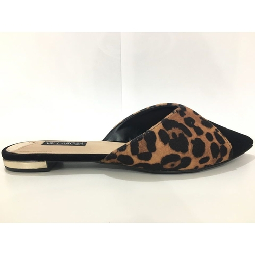 mule feminino animal print