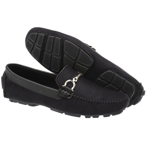 mocassim masculino preto camurça