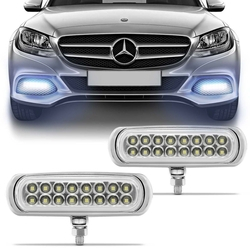 Kit Farol Milha Strobo Safety Car Slim 16 Leds 8 Efeitos Azul Menor preço em Kit Farol Milha Strobo Safety Car Slim 16 Leds 8 Efeitos Azul