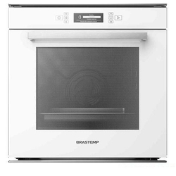 Forno Elétrico de Embutir Brastemp com Capacidade de 67 Litros e Painel Touch Digital Branco Vitreous - GOC60ABBNA Menor preço em Forno Elétrico de Embutir Brastemp com Capacidade de 67 Litros e Painel Touch Digital Branco Vitreous - GOC60ABBNA