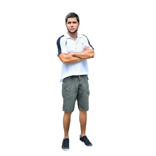 bermuda jeans masculina bolso faca