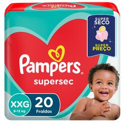 Fraldas Pampers Supersec XXG 20 Unidades Menor preço em Fraldas Pampers Supersec XXG 20 Unidades