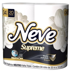 Papel Higiênico Neve 20 M 4 Unidades Folha Tripla Supreme. é boa?