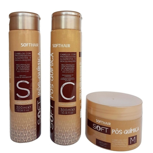 Qual o preço do(a)Soft Pós-Química Kit Softhair Shampoo Condicionador e Máscara Soft Pós-Química Kit Softhair Shampoo Condicionador e Máscara
