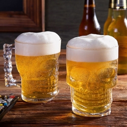 Kit Caneca Chopp Cerveja Vidro Caveira Rock 365 ml é boa?
