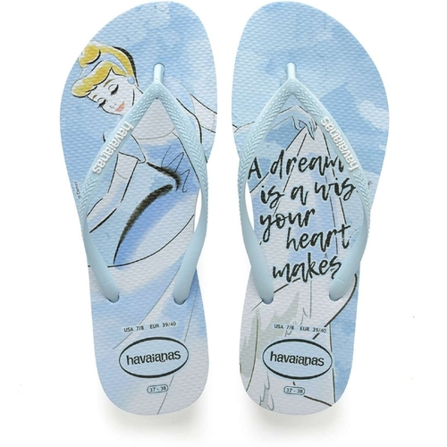 chinelo havaianas azul feminino
