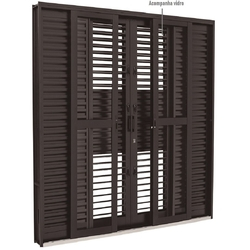 Porta balcão de correr sasazaki multiflex prátika black vidro liso 217x200x16 5 - 6 folhas Menor preço em Porta balcão de correr sasazaki multiflex prátika black vidro liso 217x200x16 5 - 6 folhas