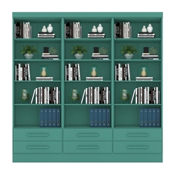 Livreiro Multiuso com 2 Gavetas Turquesa Kit com 3 - FdECOR Menor preço em Livreiro Multiuso com 2 Gavetas Turquesa Kit com 3 - FdECOR