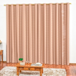 Cortina para Sala 3,00m x 2,70m Tecido Jacquard Luxo Rosê Menor preço em Cortina para Sala 3,00m x 2,70m Tecido Jacquard Luxo Rosê
