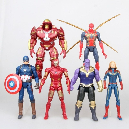 Lot 7 pcs Avengers Endgame Thor Hulkbuster Iron man Thanos Action Figures Gift