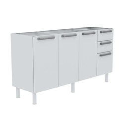 Gabinete de Cozinha Colormaq Verona para Pia de 1,60m em Aço Menor preço em Gabinete de Cozinha Colormaq Verona para Pia de 1,60m em Aço