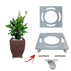 Base Suporte de Alumínio Quadrado com Rodízios Silicone Gel Para Vasos 25x25 cm é boa?