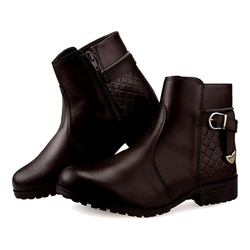 Bota Coturno Feminino Cano Curto Neway Marrom Escuro Menor preço em Bota Coturno Feminino Cano Curto Neway Marrom Escuro