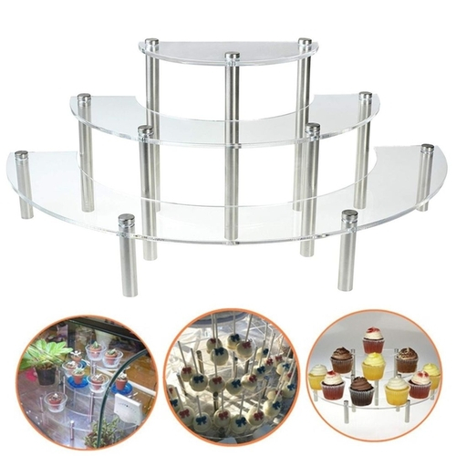 Acrílico 3 Camadas Suporte De Bolo Durável Cupcake Stand Dessert Bolo Durável Cupcake Stand Dessert