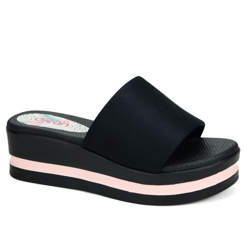 chinelo plataforma dijean preto