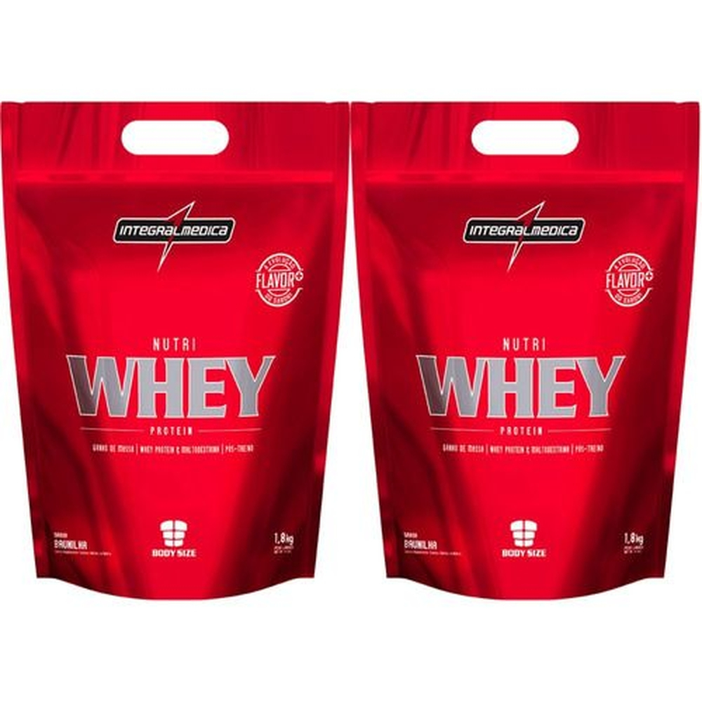 Combo 2x Nutri Whey Refil Integral Medica 1800g Em Promoção