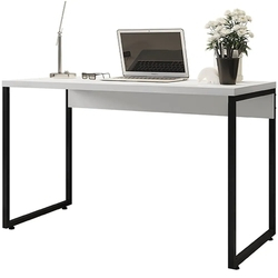 Mesa Para Escritório e Home Office Industrial Soft F01 Branco Fosco - Lyam Decor Menor preço em Mesa Para Escritório e Home Office Industrial Soft F01 Branco Fosco - Lyam Decor