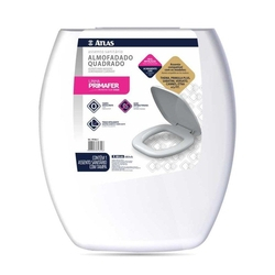 Menor preço em Assento Sanitário Branco Almofadado Quadrado [ PR1064-2 ] - Primafer