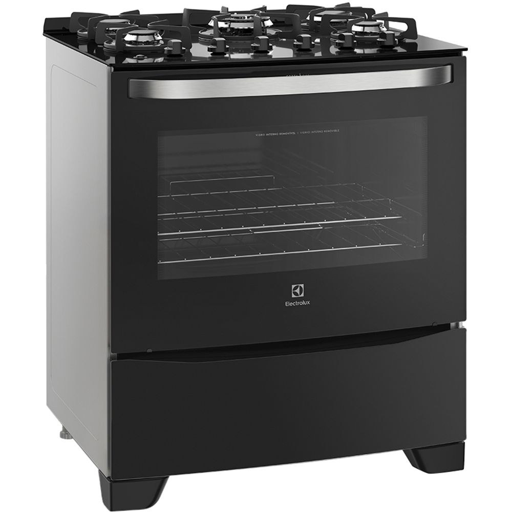 Fogão de Piso Mesa de Vidro Electrolux 5 Bocas 76GS - Bivolt