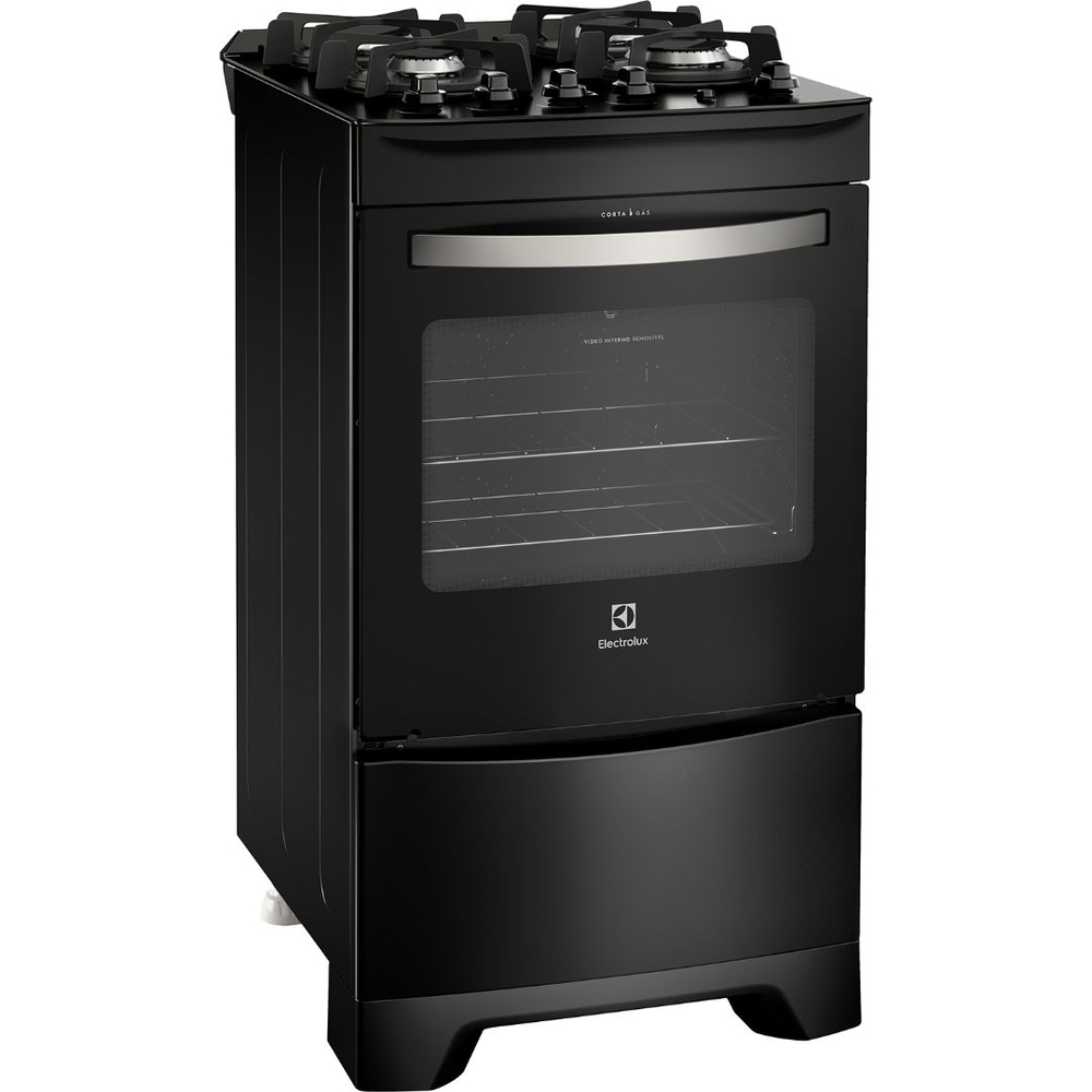 Fogão de Piso Mesa de Vidro Electrolux 4 Bocas Bivolt - 52LPV