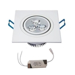 Kit Com 20 Peças - Spot Quadrado Branco Frio Led Direcionável Para Teto Sanca E Gesso - Branco 3w