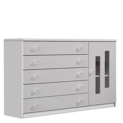 Cômoda TCil para Quarto Infantil Evolution com 5 Gavetas e 1 Porta Branco é boa?