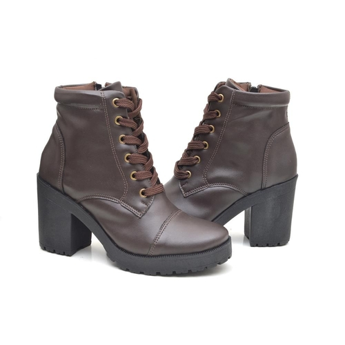 bota coturno feminina salto medio