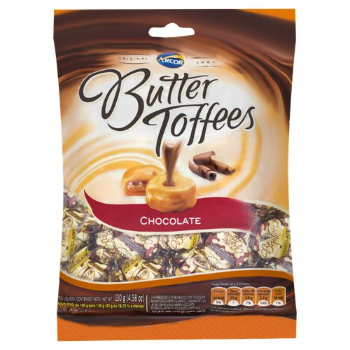 Bala Butter Toffee Chocolate 100g - Arcor Em Promoção Na Americanas