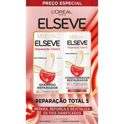 Kit Shampoo + Condicionador L'Oréal Paris Elseve Reparação Total 5+ Menor preço em Kit Shampoo + Condicionador L'Oréal Paris Elseve Reparação Total 5+
