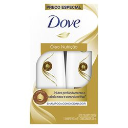 Kit Shampoo 400ml + Condicionador 200ml Dove Óleo Nutrição Menor preço em Kit Shampoo 400ml + Condicionador 200ml Dove Óleo Nutrição
