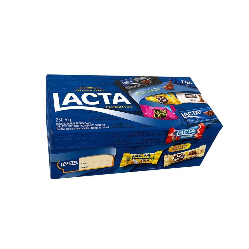Caixa de bombom de chocolates Lacta Favoritos 250g