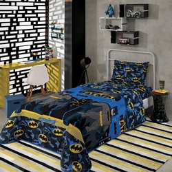 Edredom Infantil Dupla Face Solteiro Lepper Batman Azul Menor preço em Edredom Infantil Dupla Face Solteiro Lepper Batman Azul