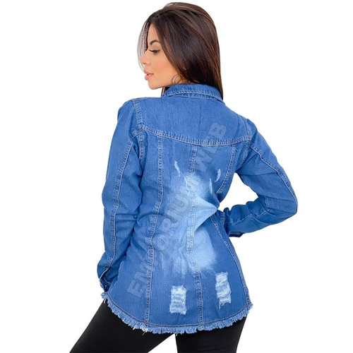 jaqueta jeans barata feminina