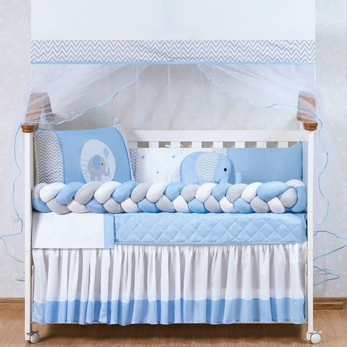 Kit de berço masculino azul claro Clearance