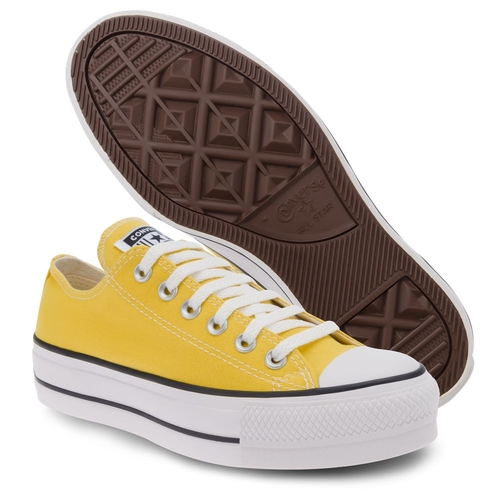 all star amarelo flatform