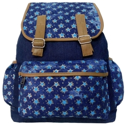 Mochila Feminina Jeans Estrela Azul Claro Escolar Trabalho Faculdade Menor preço em Mochila Feminina Jeans Estrela Azul Claro Escolar Trabalho Faculdade